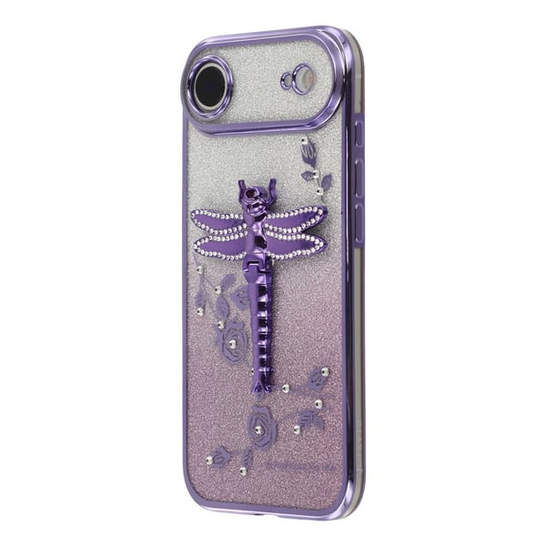 SKALO iPhone Air KADEM Dragonfly Glitter Cover - Lilla