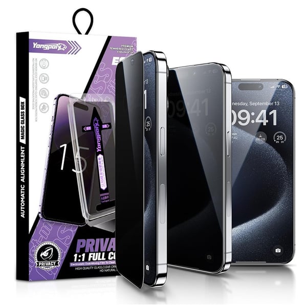 SKALO iPhone Air YONGPOLY Privacy Näytönsuoja Karkaistua Lasia