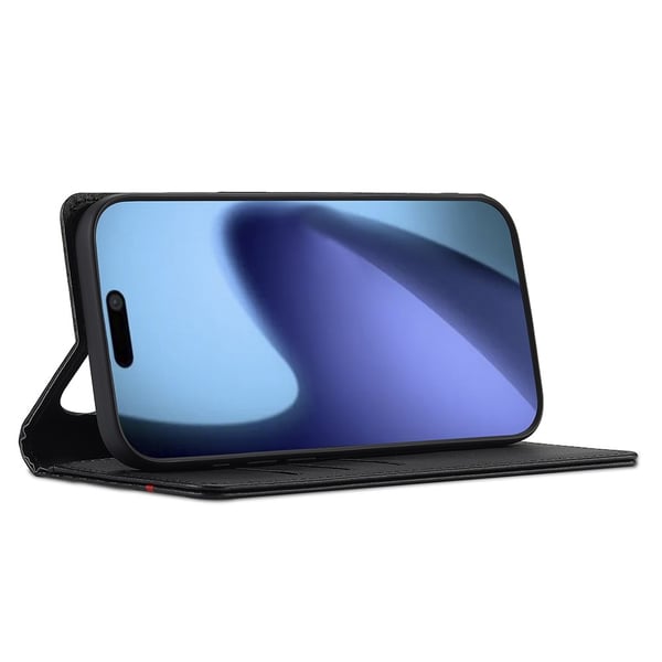 SKALO iPhone Air LC.IMEEKE Carbon Fiber Flip Cover - Sort
