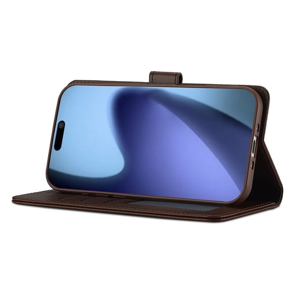 SKALO iPhone Air LC.IMEEKE Premium PU-læder Flip Cover - Brun