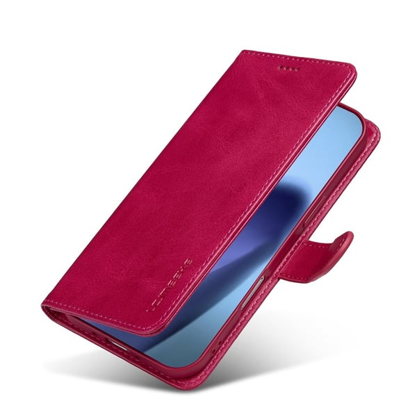 SKALO iPhone Air LC.IMEEKE Premium PU-læder Flip Cover - Cerise