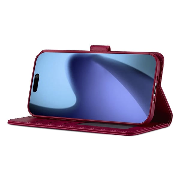 SKALO iPhone Air LC.IMEEKE Premium PU-læder Flip Cover - Cerise