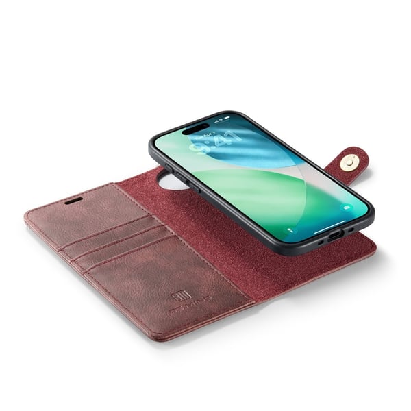 DG MING iPhone Air 2-i-1 Magnet Flip Cover - Rød