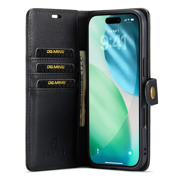 DG MING iPhone Air 2-i-1 Magnet Flip Cover - Sort