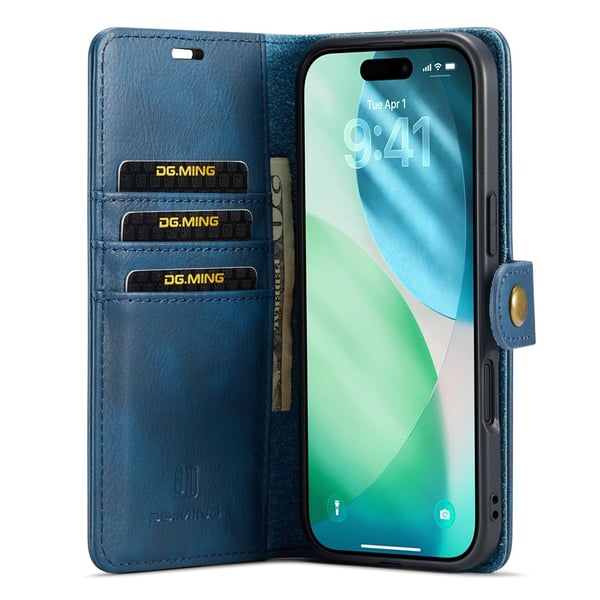 DG MING iPhone Air 2-i-1 Magnet Flip Cover - Blå