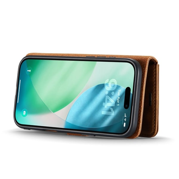 DG MING iPhone Air 2-i-1 Magnet Flip Cover - Brun