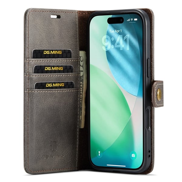 DG MING iPhone Air 2-i-1 Magnet Flip Cover - Grå