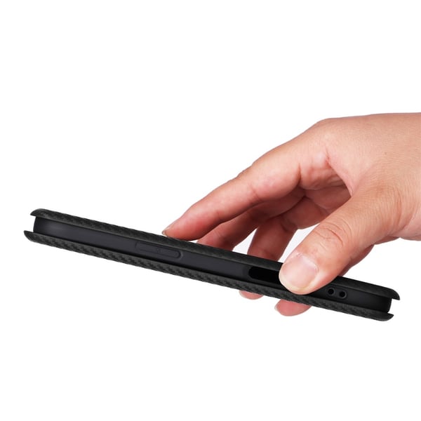 SKALO iPhone Air Carbon Fiber Flip Cover - Sort