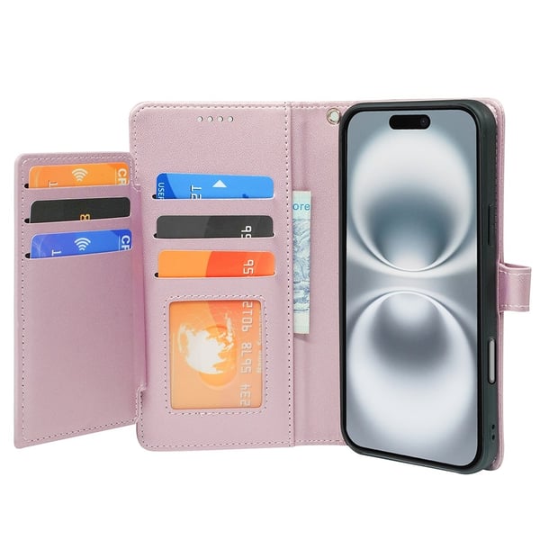 SKALO iPhone Air 9-RUM Flip Cover - Rosa guld
