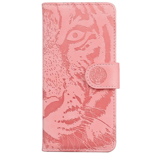 SKALO iPhone Air Præget Tiger Flip Cover - Pink
