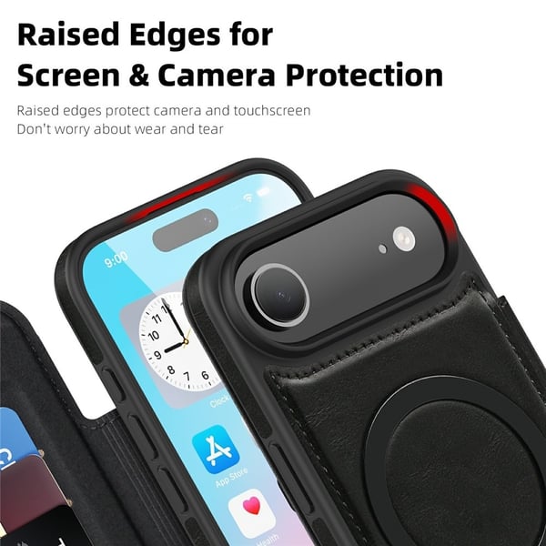 SKALO iPhone Air Slim Flip Cover - Sort