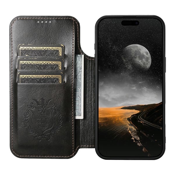 SKALO iPhone Air SUTENI J05 PU-Læder Flip Cover - Sort