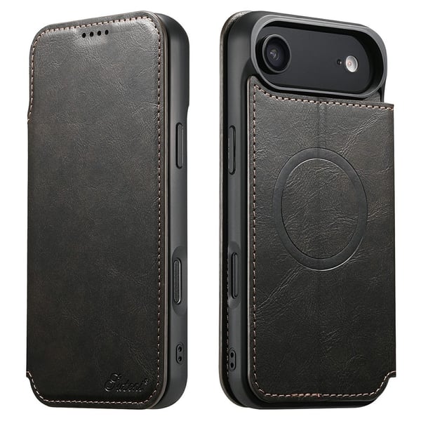 SKALO iPhone Air SUTENI J05 PU-Læder Flip Cover - Sort