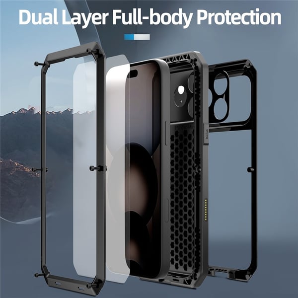 SKALO iPhone 17 Pro Heavy Armor Cover - Sort