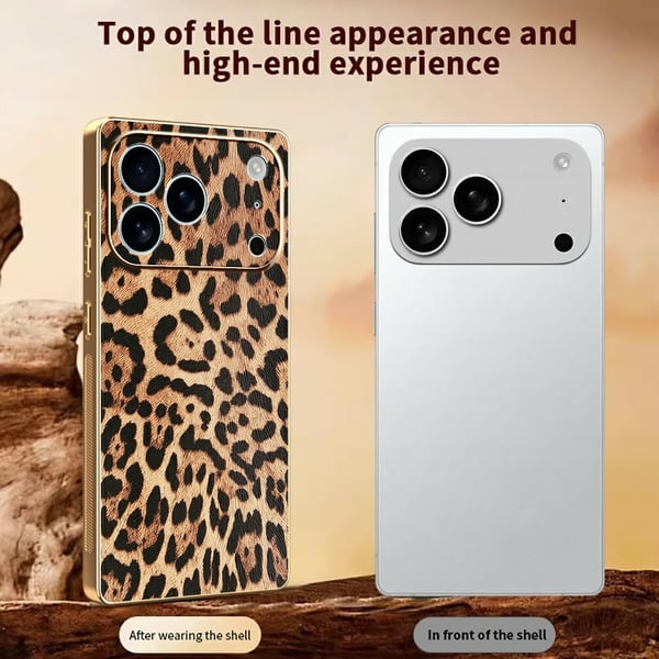 SKALO iPhone 17 Pro Leopard Suojakuori - Ruskea