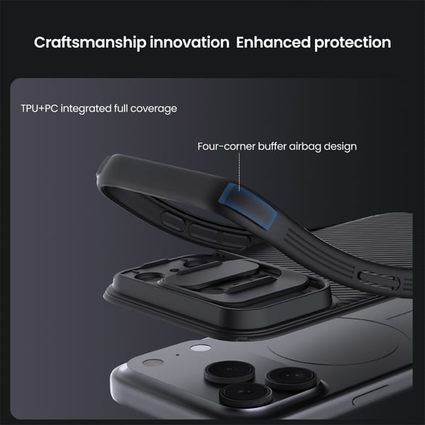 NILLKIN iPhone 17 Pro Camshield Pro Suojakuori - Musta