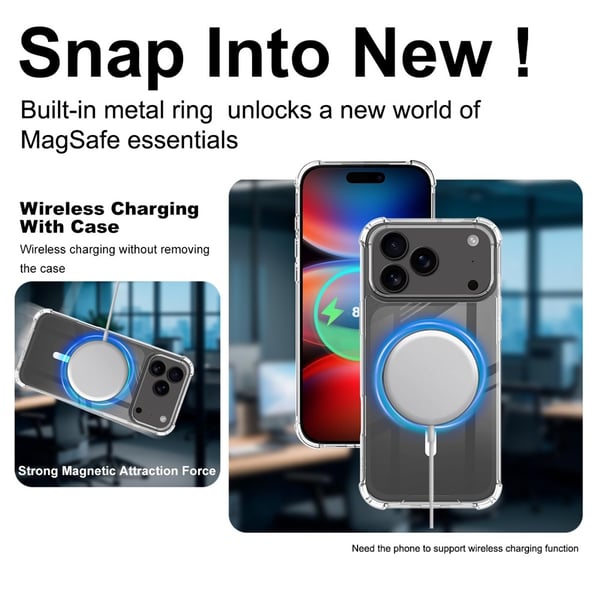 IMAK iPhone 17 Pro Extra strong TPU Suojakuori - Läpinäkyvä
