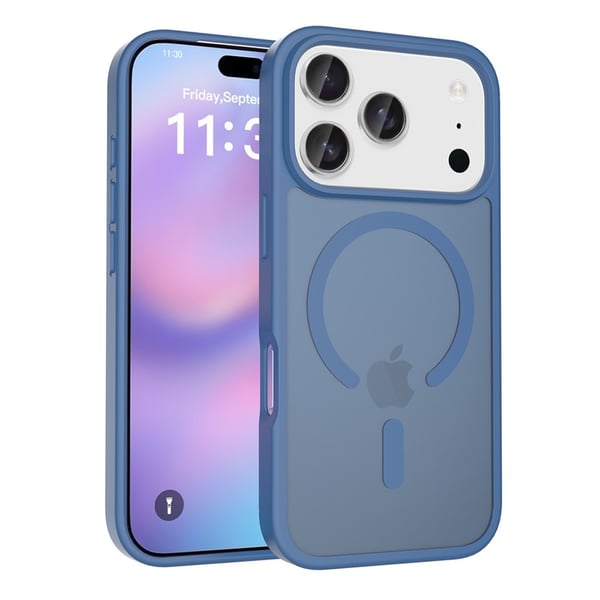 SKALO iPhone 17 Pro Skin-touch Hybrid Cover - Blå