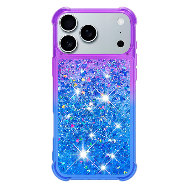 SKALO iPhone 17 Pro Hiekka Glitteri Suojakuori - Violetti-Sininen