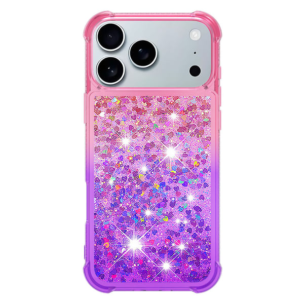 SKALO iPhone 17 Pro Kviksand Glitter Cover - Pink-Lilla