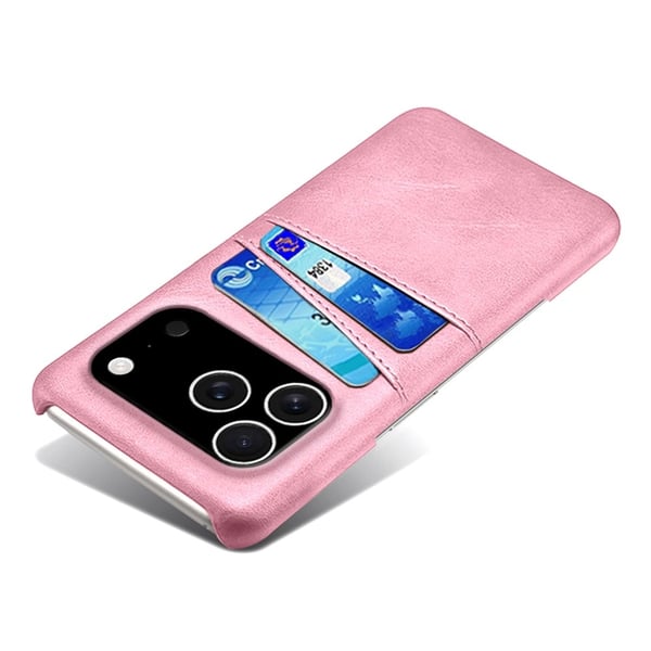 SKALO iPhone 17 Pro PU-Læder Kortholder Cover - Rosa guld