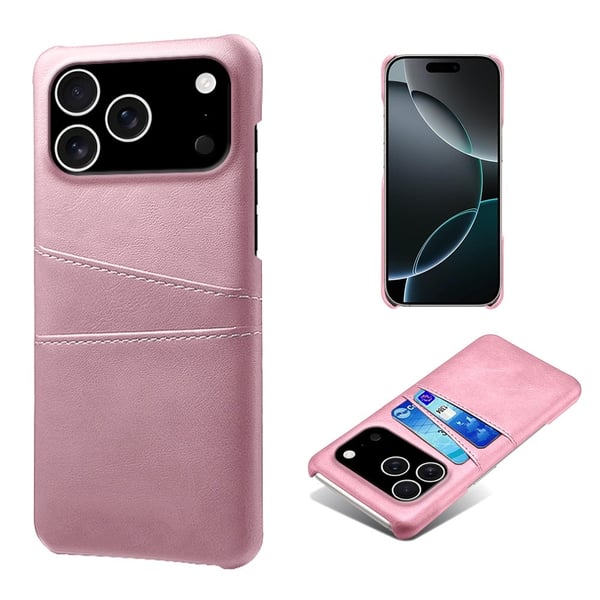 SKALO iPhone 17 Pro PU-Læder Kortholder Cover - Rosa guld