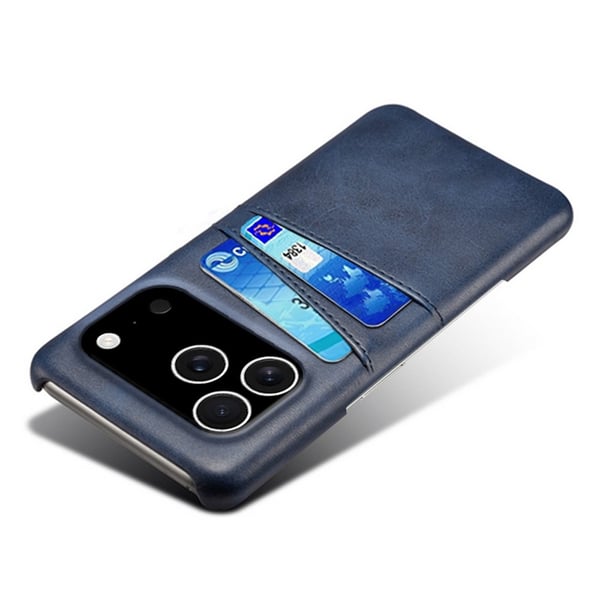 SKALO iPhone 17 Pro PU-Læder Kortholder Cover - Blå