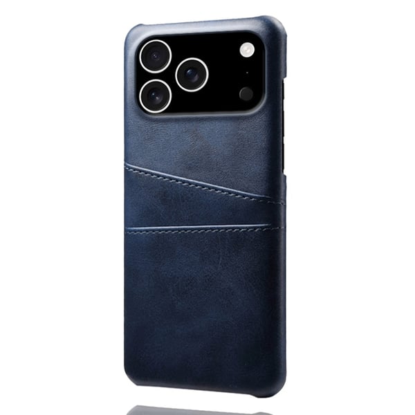 SKALO iPhone 17 Pro PU-Læder Kortholder Cover - Blå