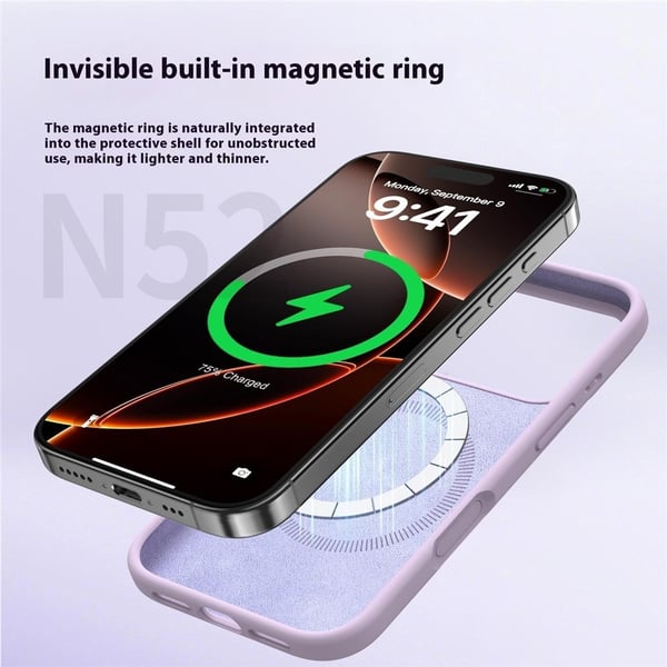 SKALO iPhone 17 Pro Tynd Silikone Cover - Lilla