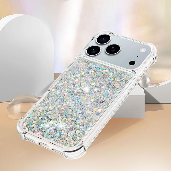 SKALO iPhone 17 Pro Kviksand Glimmer Cover - Sølv