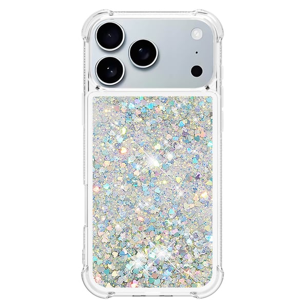 SKALO iPhone 17 Pro Kviksand Glimmer Cover - Sølv