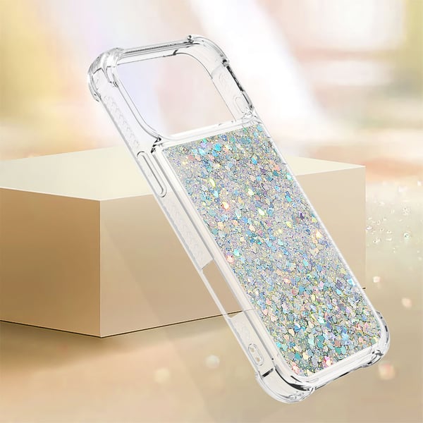 SKALO iPhone 17 Pro Kviksand Glimmer Cover - Sølv