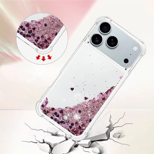 SKALO iPhone 17 Pro Kviksand Glimmer Cover - Pink