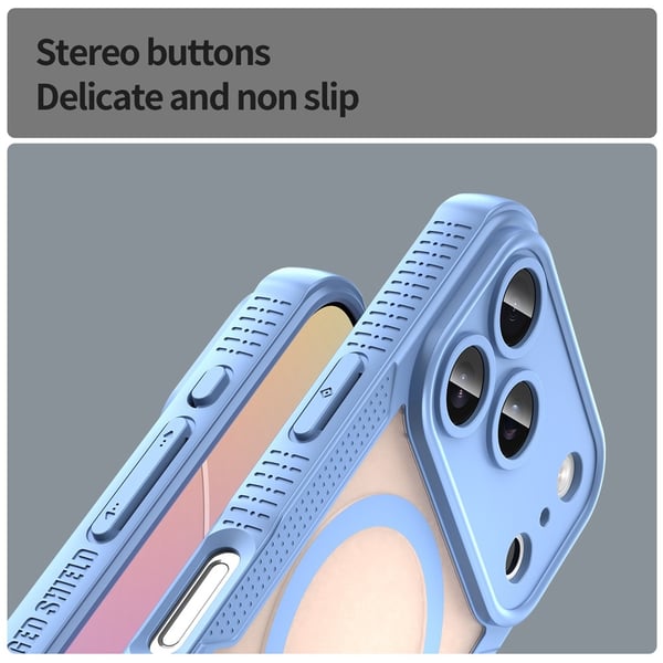 SKALO iPhone 17 Pro Armor Hybrid Frosted Cover - Blå