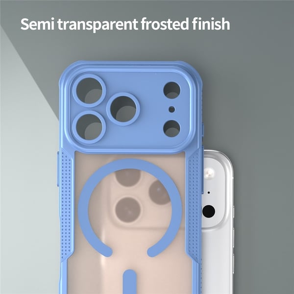 SKALO iPhone 17 Pro Armor Hybrid Frosted Cover - Blå
