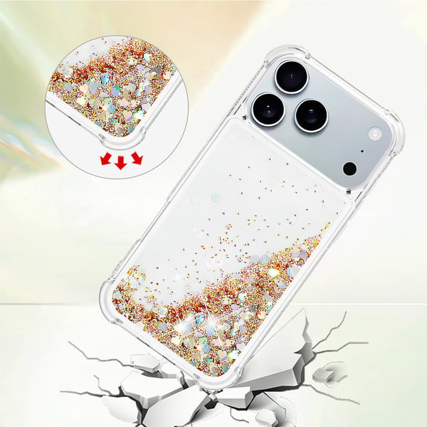 SKALO iPhone 17 Pro Kviksand Glimmer Cover - Guld