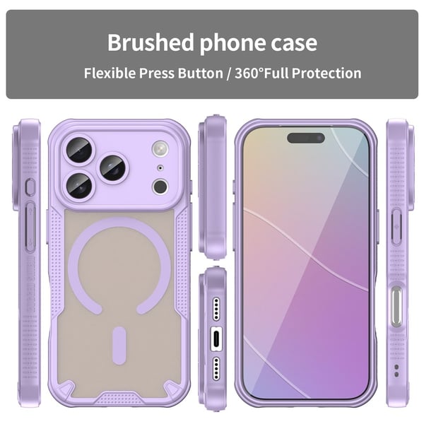 SKALO iPhone 17 Pro Armor Hybrid Frosted Cover - Lilla
