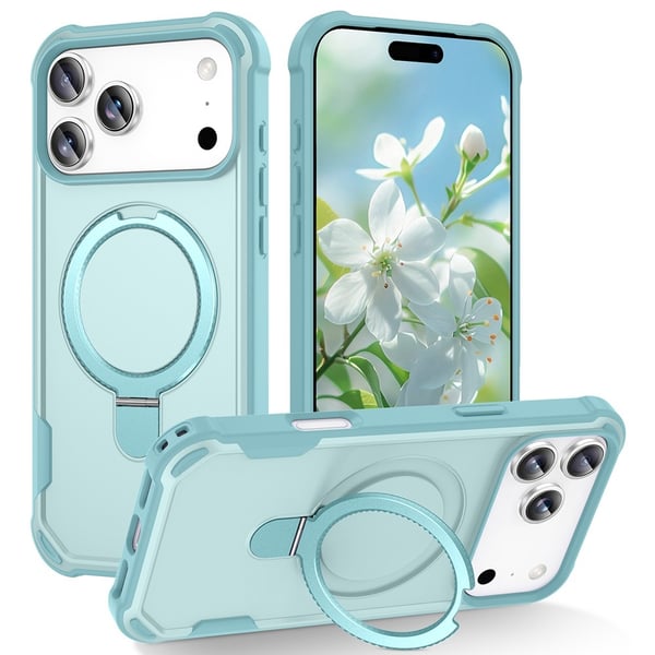 SKALO iPhone 17 Pro Armor Ring Suojakuori - Sininen
