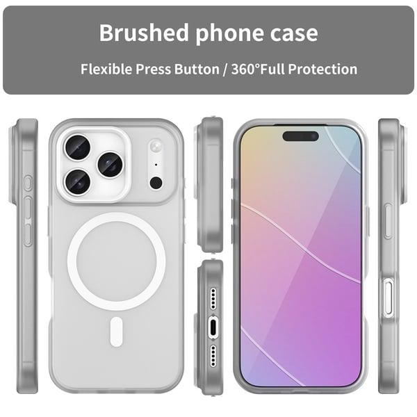 SKALO iPhone 17 Pro Matte Translucent Hybrid Cover - Hvid