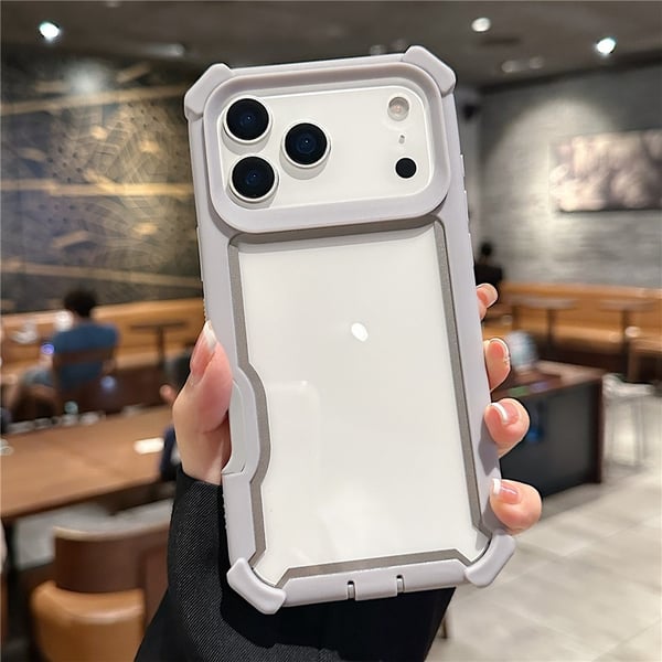 SKALO iPhone 17 Pro Robust Hjørnebeskyttelse Cover - Grå