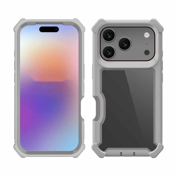 SKALO iPhone 17 Pro Robust Hjørnebeskyttelse Cover - Grå