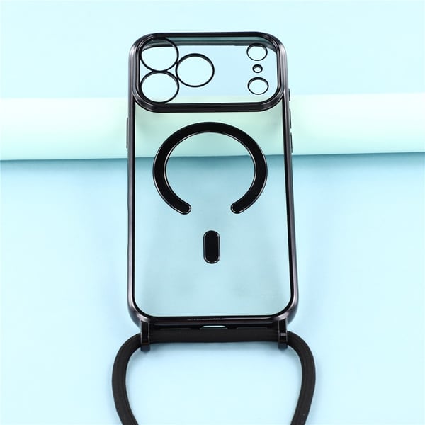 SKALO iPhone 17 Pro TPU Color Edge Kaulakoru Suojakuori - Musta