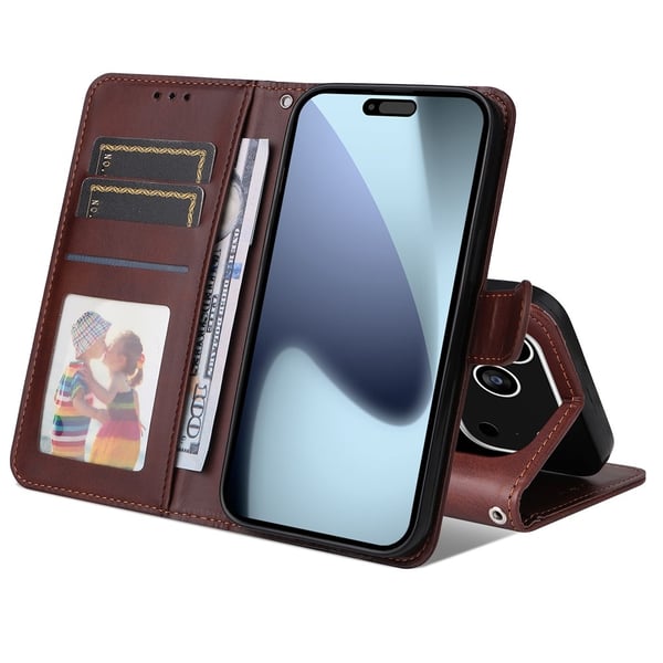 SKALO iPhone 17 Pro PU-læder Flip Cover