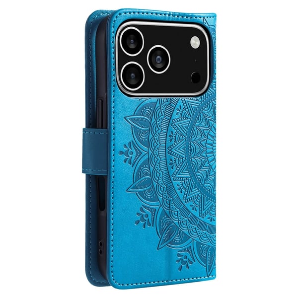 SKALO iPhone 17 Pro Mandala Flip Cover - Blå