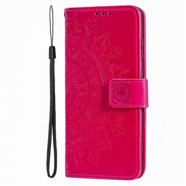 SKALO iPhone 17 Pro Mandala Lompakkokotelo - Cerise
