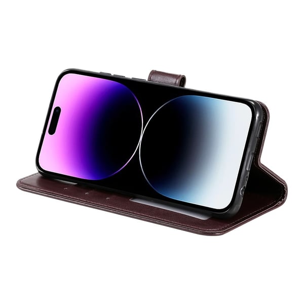 SKALO iPhone 17 Pro Mandala Flip Cover - Brun