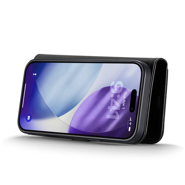 DG MING iPhone 17 Pro 2-i-1 Magnet Flip Cover - Sort