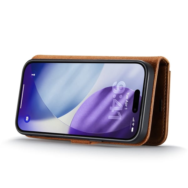 DG MING iPhone 17 Pro 2-i-1 Magnet Flip Cover - Brun
