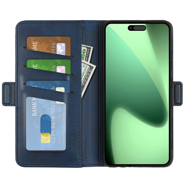 SKALO iPhone 17 Pro Premium ID Flip Cover - Blå