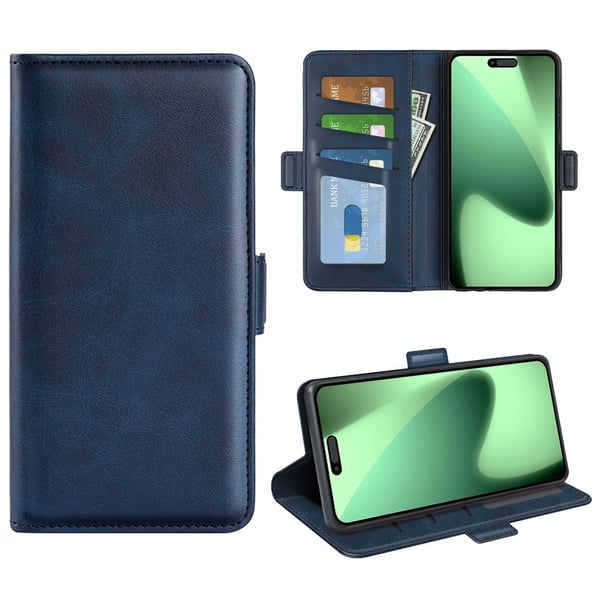 SKALO iPhone 17 Pro Premium ID Flip Cover - Blå